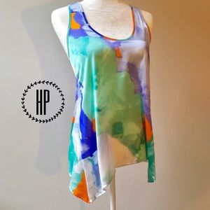BB Dakota Bright Multicolor Abstract Pattern Top